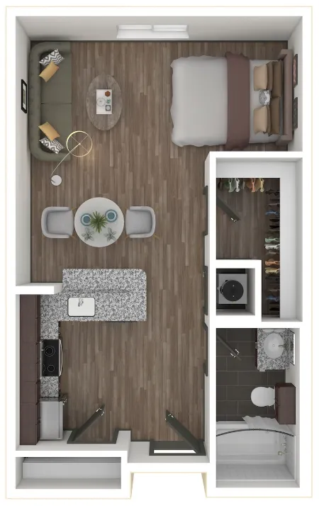 Elle West Avenue Apartment Austin Floor Plan 3