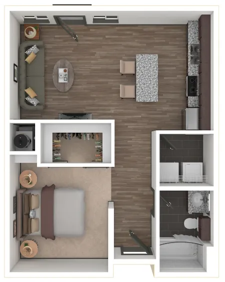 Elle West Avenue Apartment Austin Floor Plan 6