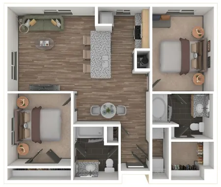 Elle West Avenue Apartment Austin Floor Plan 7