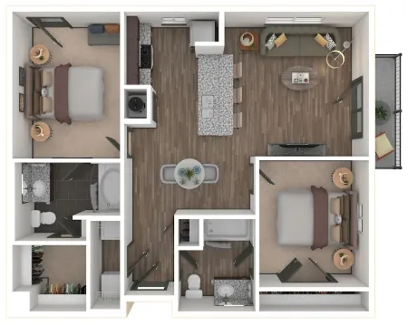 Elle West Avenue Apartment Austin Floor Plan 9