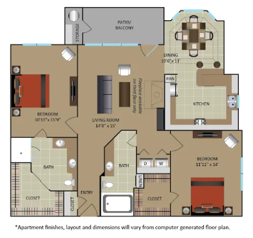 Gables Central Park Texas floor plan 8