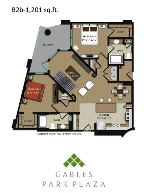 Gables Park Plaza floorplan 3