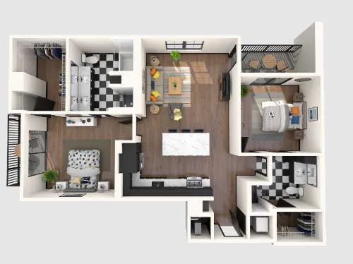 Gables Republic Square floorplan 1