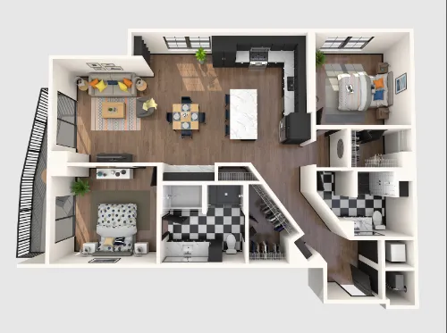 Gables Republic Square floorplan 3