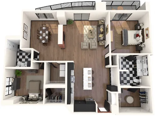 Gables Republic Square floorplan 8