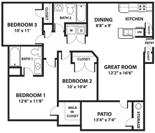 Heritage Park Lakeview Park Denison Floorplan 3