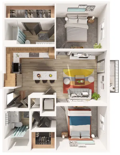 Korina at the Grove Apartment Floor Plan 11