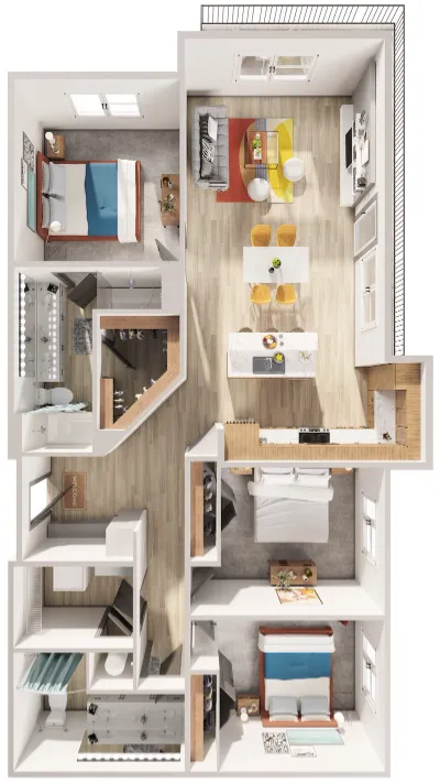 Korina at the Grove Apartment Floor Plan 15