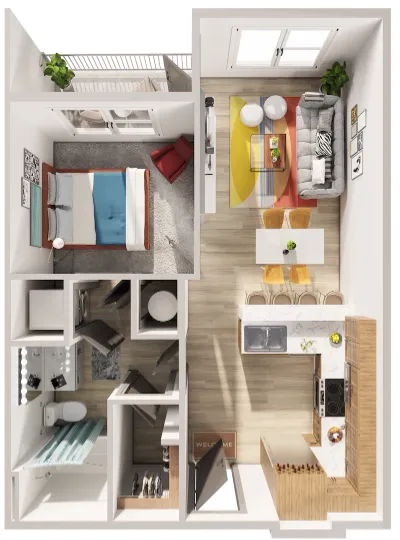 Korina at the Grove Apartment Floor Plan 4