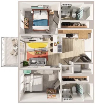 Korina at the Grove Apartment Floor Plan 9