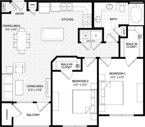 Lakeshore Pearl floor plan 1