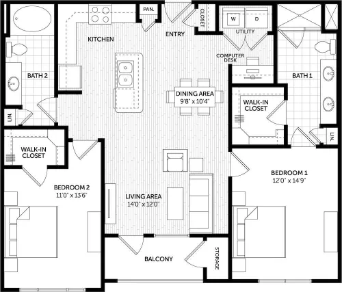 Lakeshore Pearl floor plan 3