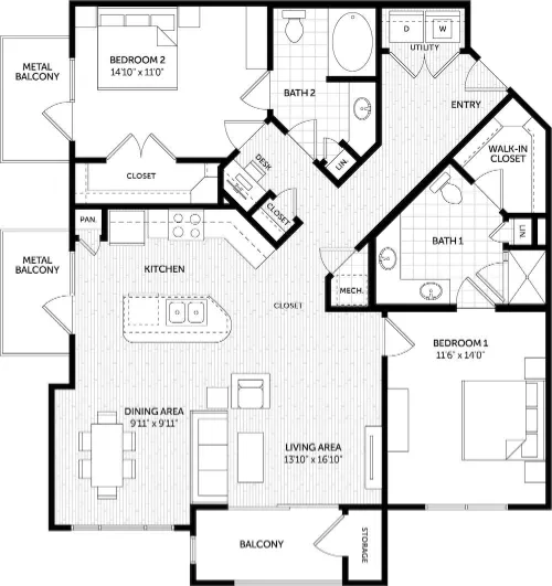 Lakeshore Pearl floor plan 5