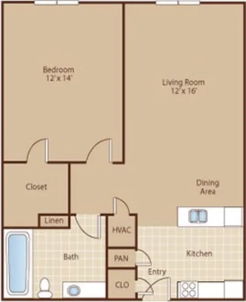 Le Med Apartment Austin Floor Plan 1