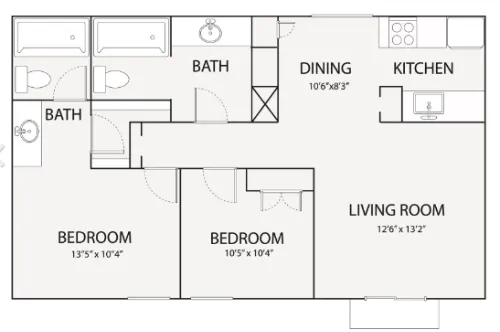 Oak Creek floor plan 1