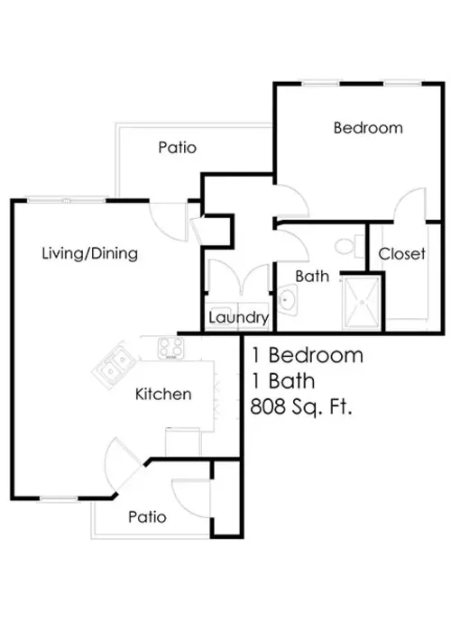 Park Manor 55+ Sherman Floorplan 1