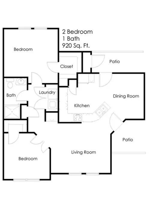 Park Manor 55+ Sherman Floorplan 2