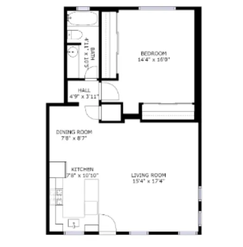 Penthouse floor plan 1