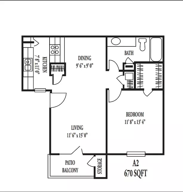 Post Oak Crossing Apartments Sherman Floorplan 2