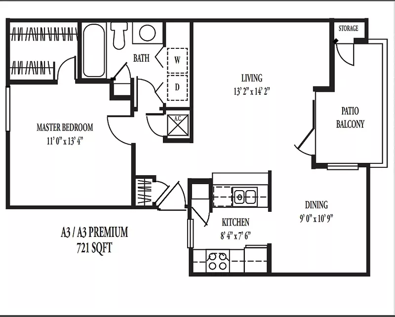 Post Oak Crossing Apartments Sherman Floorplan 3