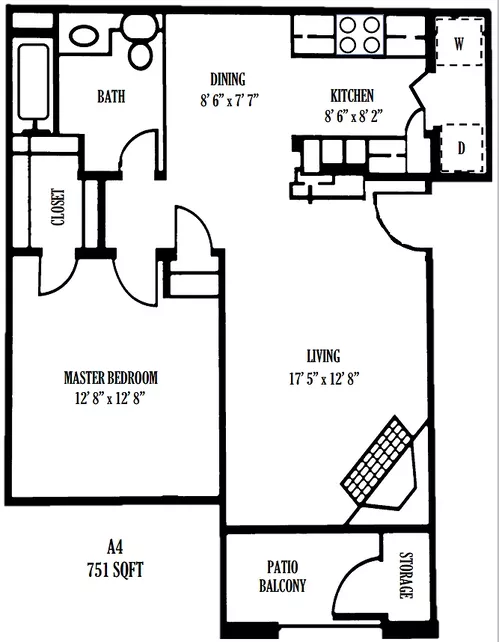 Post Oak Crossing Apartments Sherman Floorplan 4