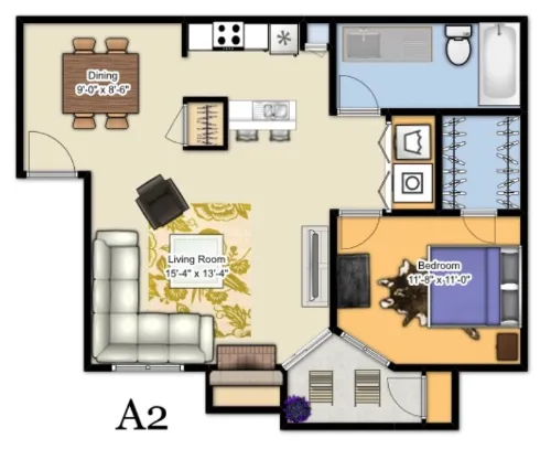 Raintree Apartment Homes Sherman Floorplan 2