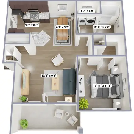 Residence at Oakmont Apartments FloorPlan 1