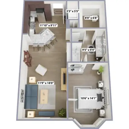 Residence at Oakmont Apartments FloorPlan 2