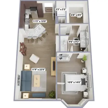 Residence at Oakmont Apartments FloorPlan 3