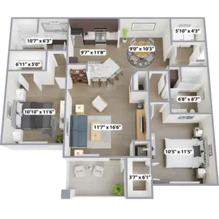 Residence at Oakmont Apartments FloorPlan 6