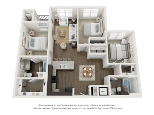 Residences at Decker floor plan 4