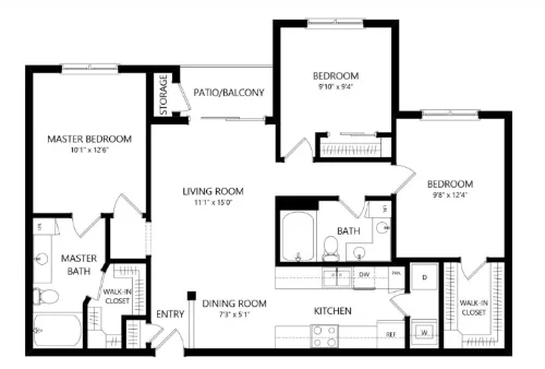 Residences at The Triangle floor plan 4