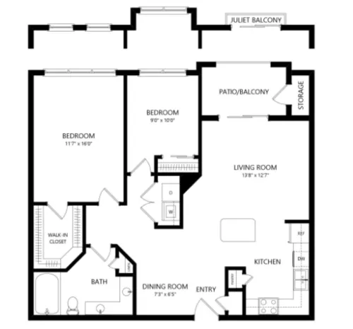 Residences at The Triangle floor plan 9