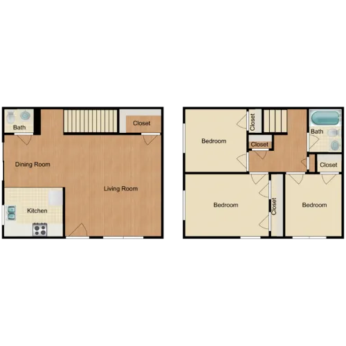 Riverside Townhomes floor plan 3