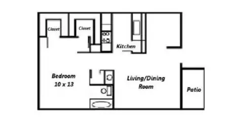 Sausalito Apartments FloorPlan 1