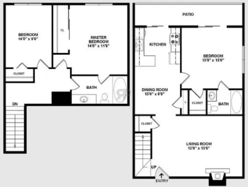 The Arbors at Tallwood floor plan 1