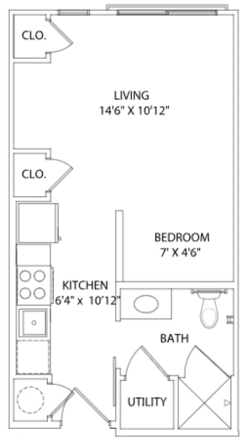 The Arnold Apartment Austin Floor Plan 1