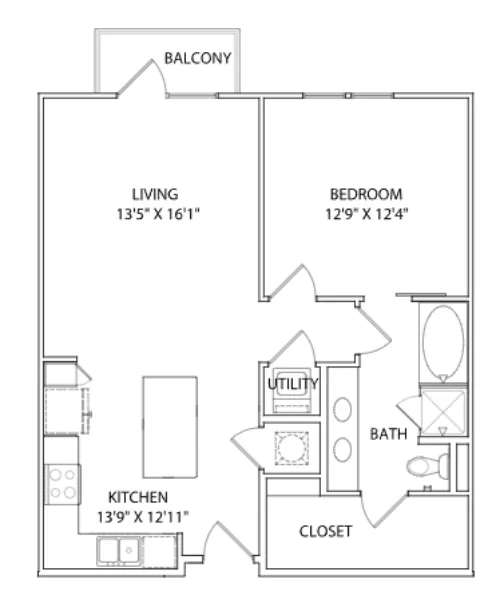 The Arnold Apartment Austin Floor Plan 12