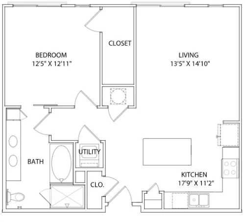 The Arnold Apartment Austin Floor Plan 13