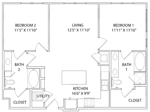 The Arnold Apartment Austin Floor Plan 16