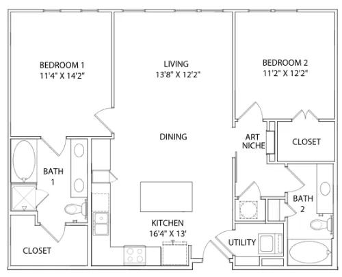 The Arnold Apartment Austin Floor Plan 17