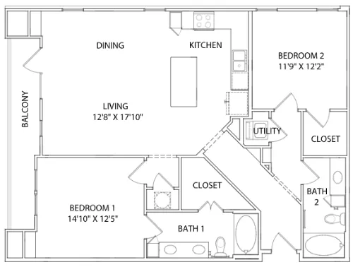 The Arnold Apartment Austin Floor Plan 18