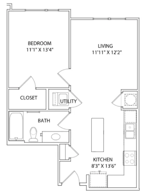 The Arnold Apartment Austin Floor Plan 7