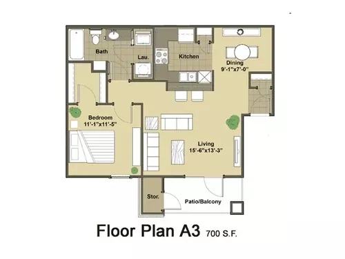 The Bridges on Travis Floorplan 3