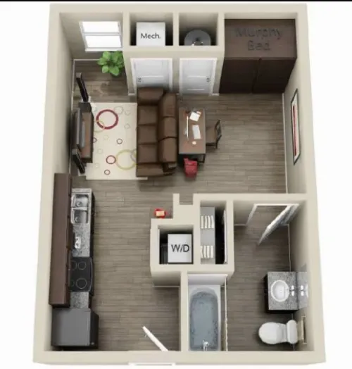 The G Apartments floor plan 1