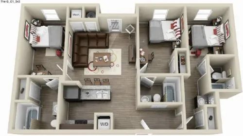 The G Apartments floor plan 3