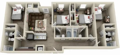 The G Apartments floor plan 4