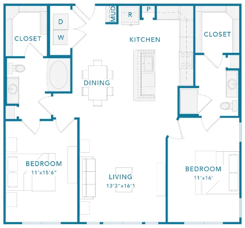 The Guthrie floor plan 1