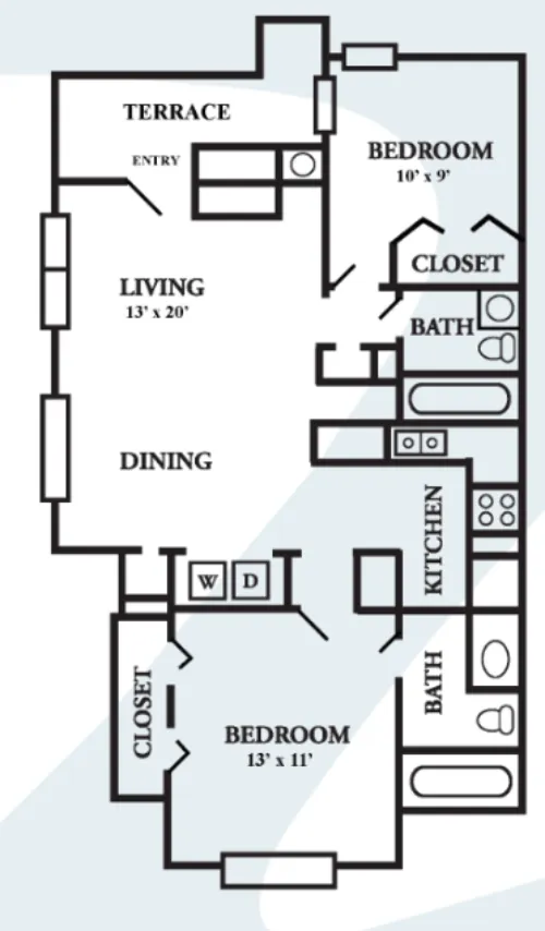 The Robinson on Melrose floorplan 1