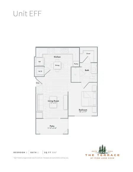 The Terrace at Pine Lake Cove FloorPlan 1